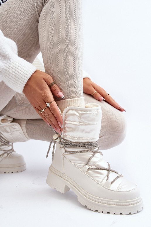 Šilti sniego batai baltos spalvos Rilana Šilti sniego batai baltos spalvos Rilana