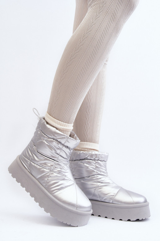 sniego batai   su platforma sidabro spalvos Fionia sniego batai   su platforma sidabro spalvos Fionia
