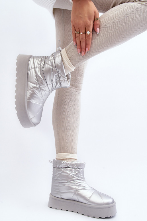 sniego batai   su platforma sidabro spalvos Fionia sniego batai   su platforma sidabro spalvos Fionia