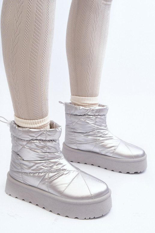 sniego batai   su platforma sidabro spalvos Fionia sniego batai   su platforma sidabro spalvos Fionia