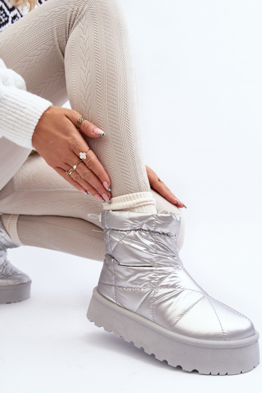sniego batai   su platforma sidabro spalvos Fionia sniego batai   su platforma sidabro spalvos Fionia