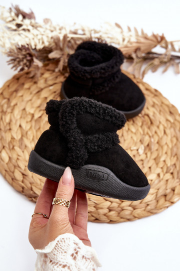 Vaikiški sniego batai su lipniais užsegimais juodos spalvos Unitia 2