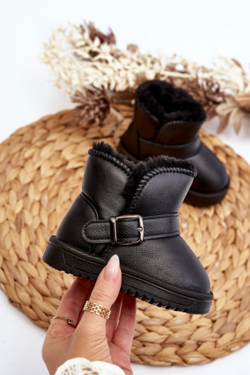 Vaikiški Eko   sniego batai su dirželiais juodos spalvos Orinor 2