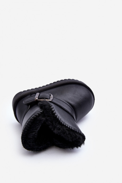 Vaikiški Eko   sniego batai su dirželiais juodos spalvos Orinor