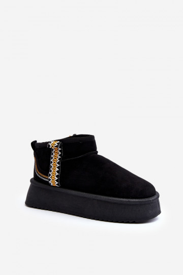 sniego batai su platforma su raštais juodos spalvos Udra 2