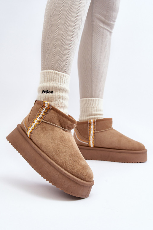 sniego batai su platforma su raštais rudos spalvos Udra sniego batai su platforma su raštais rudos spalvos Udra