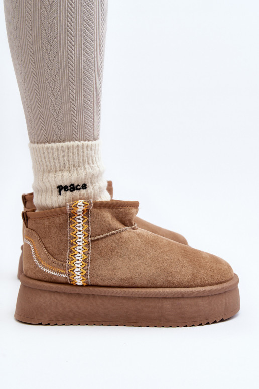 sniego batai su platforma su raštais rudos spalvos Udra sniego batai su platforma su raštais rudos spalvos Udra