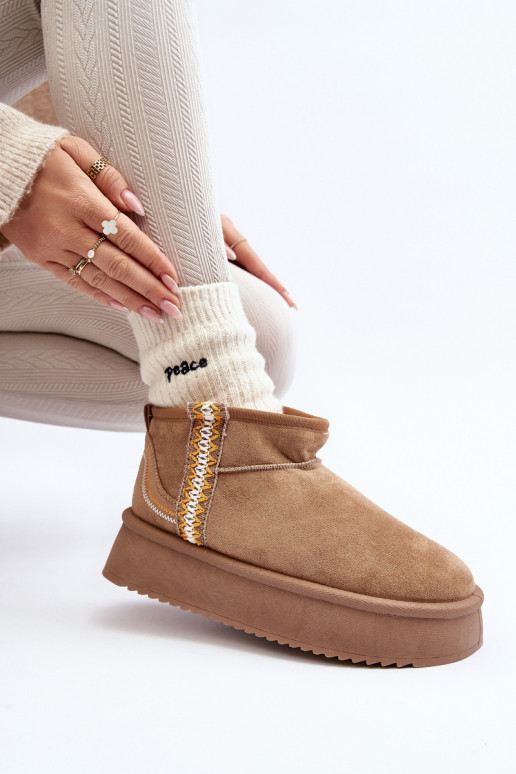 sniego batai su platforma su raštais rudos spalvos Udra sniego batai su platforma su raštais rudos spalvos Udra