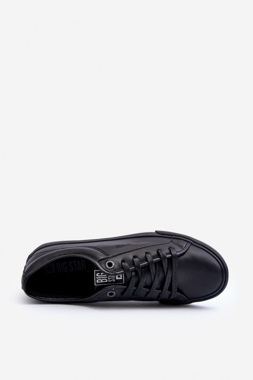 laisvalaikio batai iš eko odos juodos spalvos Big Star JJ174234