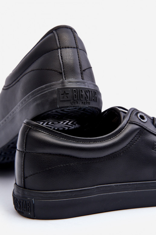 laisvalaikio batai iš eko odos juodos spalvos Big Star JJ174234