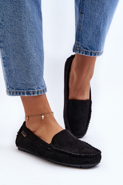 su aužūro elementais Mokasinai juodos spalvos Rasirna