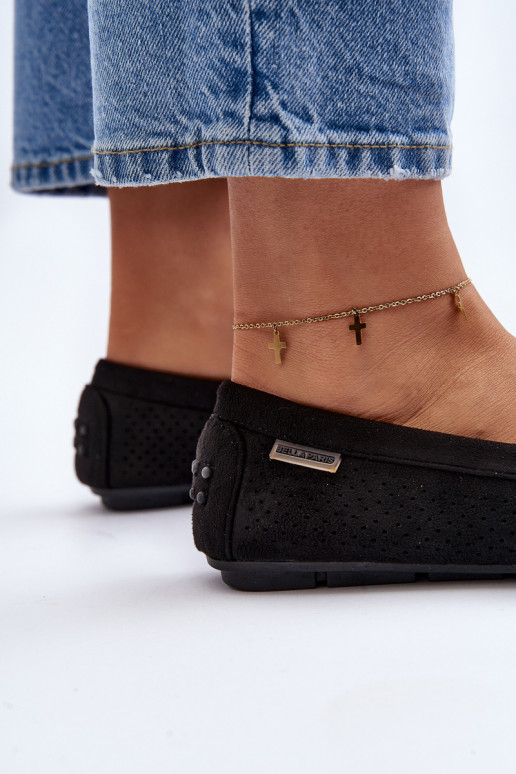 su aužūro elementais Mokasinai juodos spalvos Rasirna