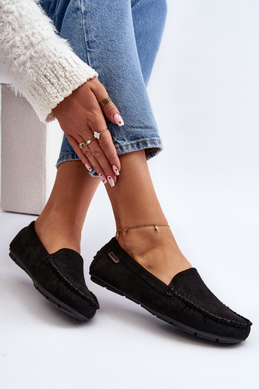 su aužūro elementais Mokasinai juodos spalvos Rasirna