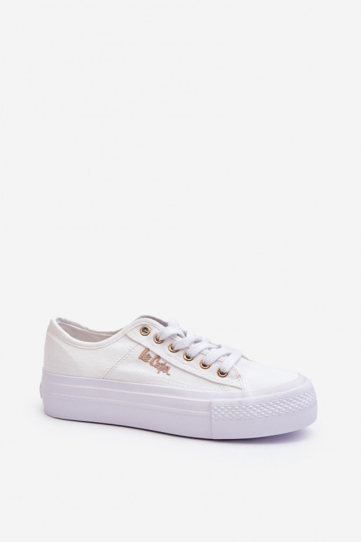 Moteriški batai su platforma Lee Cooper LCW-24-31-2725 baltos spalvos