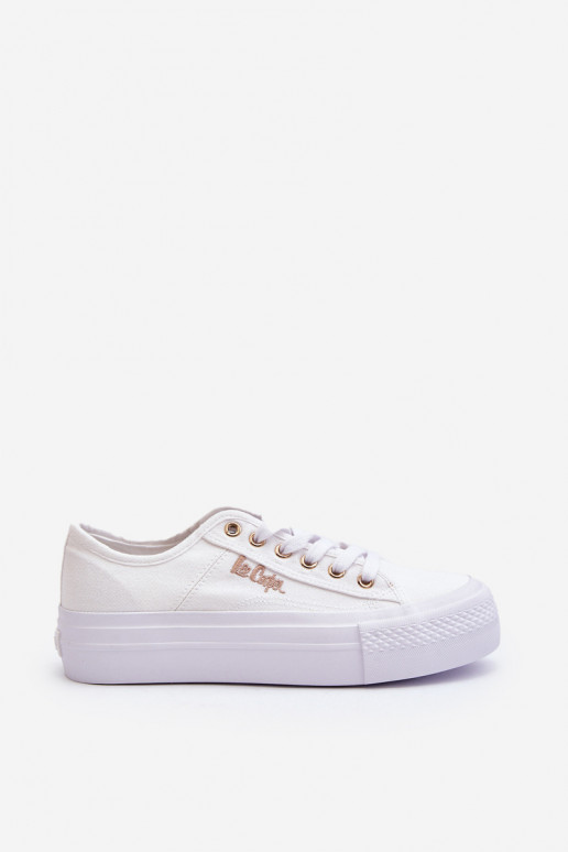 Moteriški batai su platforma Lee Cooper LCW-24-31-2725 baltos spalvos