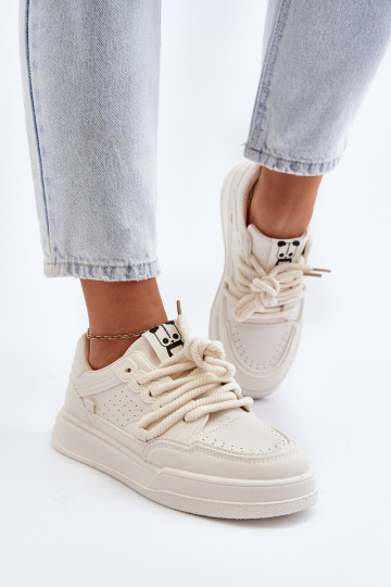 Sneakers modelio batai Eko   smėlio spalvos Avanalis