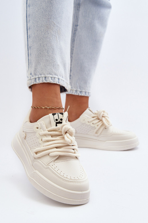 Sneakers modelio batai Eko   smėlio spalvos Avanalis