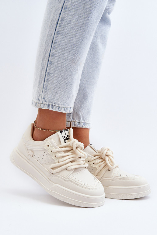 Sneakers modelio batai Eko   smėlio spalvos Avanalis