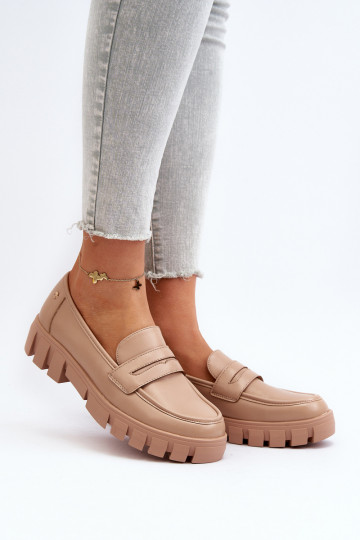 Mokasinai iš eko odos smėlio spalvos Seravisa 2