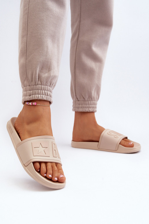 Šlepetės Big Star NN274A645 smėlio spalvos Šlepetės Big Star NN274A645 smėlio spalvos