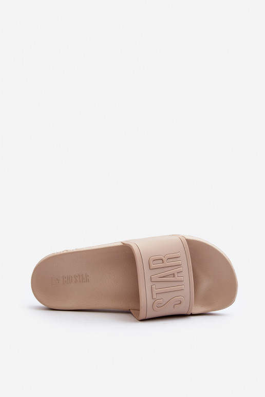 Šlepetės Big Star NN274A645 smėlio spalvos Šlepetės Big Star NN274A645 smėlio spalvos