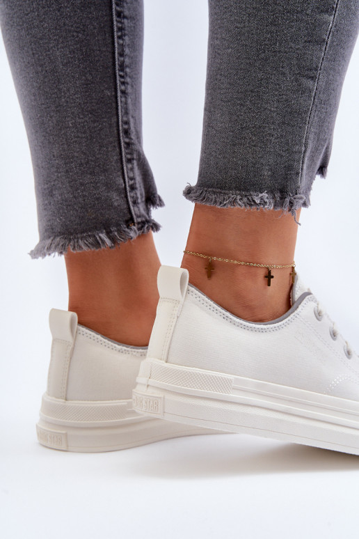 Moteriški batai Big Star NN274850 baltos spalvos Moteriški batai Big Star NN274850 baltos spalvos