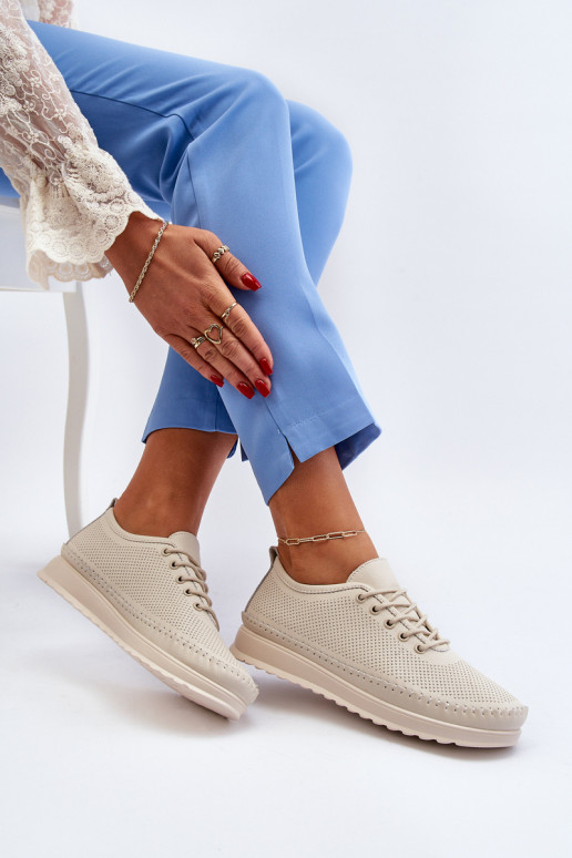 Sportinio stiliaus batai Laisvalaikio bateliai smėlio spalvos Lalnai Sportinio stiliaus batai Laisvalaikio bateliai smėlio spalvos Lalnai