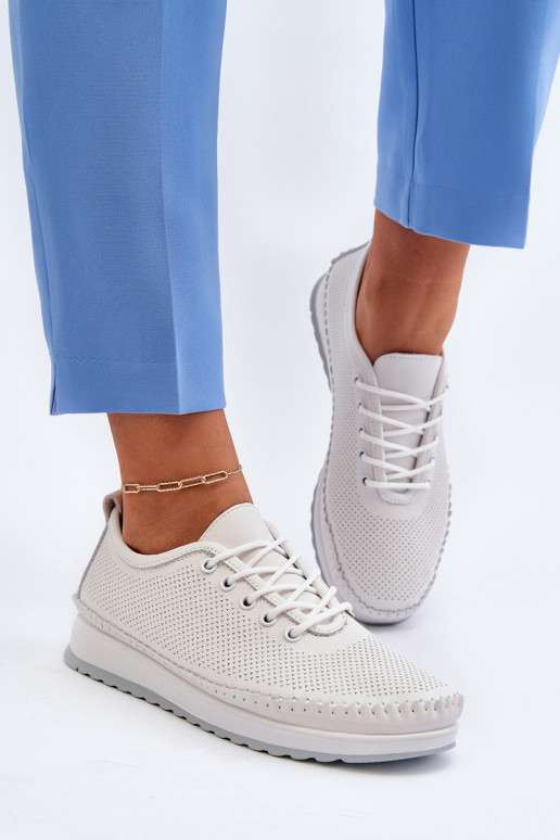 Sportinio stiliaus batai Laisvalaikio bateliai baltos spalvos Lalnai Sportinio stiliaus batai Laisvalaikio bateliai baltos spalvos Lalnai