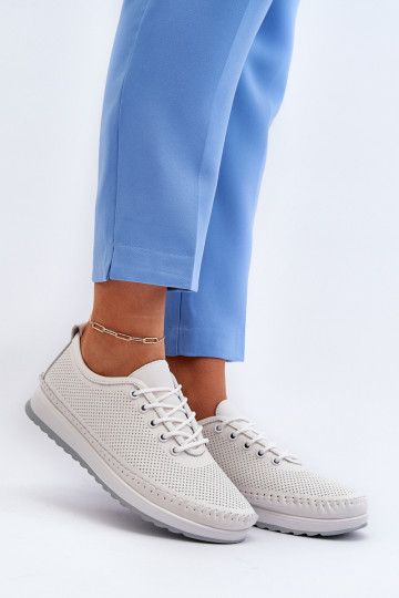 Sportinio stiliaus batai Laisvalaikio bateliai baltos spalvos Lalnai 2