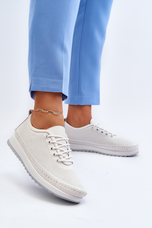 Sportinio stiliaus batai Laisvalaikio bateliai baltos spalvos Lalnai Sportinio stiliaus batai Laisvalaikio bateliai baltos spalvos Lalnai