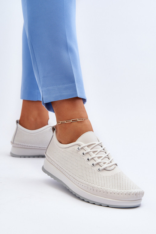 Sportinio stiliaus batai Laisvalaikio bateliai baltos spalvos Lalnai Sportinio stiliaus batai Laisvalaikio bateliai baltos spalvos Lalnai