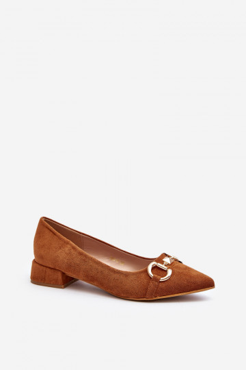 Camel Ethere Suede smailaus piršto baleto buteliai