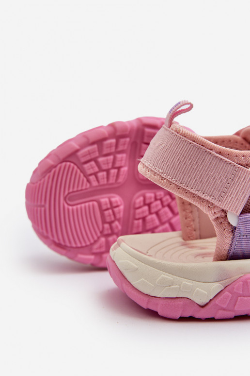 basutės Vaikiški su lipniais užsegimais Big Star NN374238 rožinės spalvos