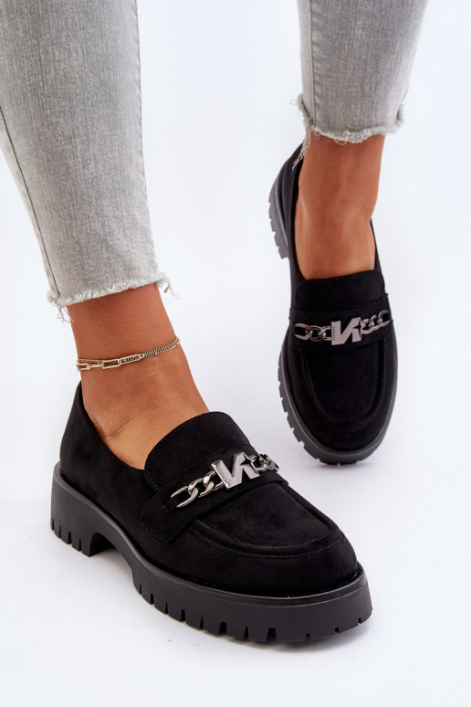 Zomšiniai mokasinai   su ornamentais juodos spalvos Loraleima Zomšiniai mokasinai   su ornamentais juodos spalvos Loraleima