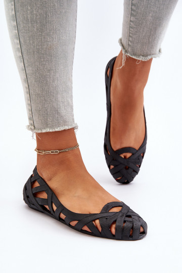 Guminės Balerinos juodos spalvos Salam