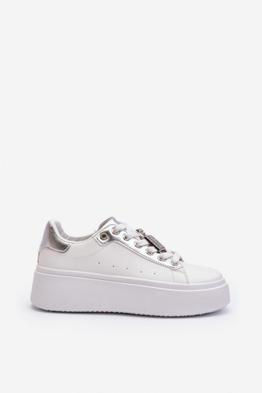 Sneakers modelio batai   su ornamentais baltos spalvos Celedria Sneakers modelio batai   su ornamentais baltos spalvos Celedria