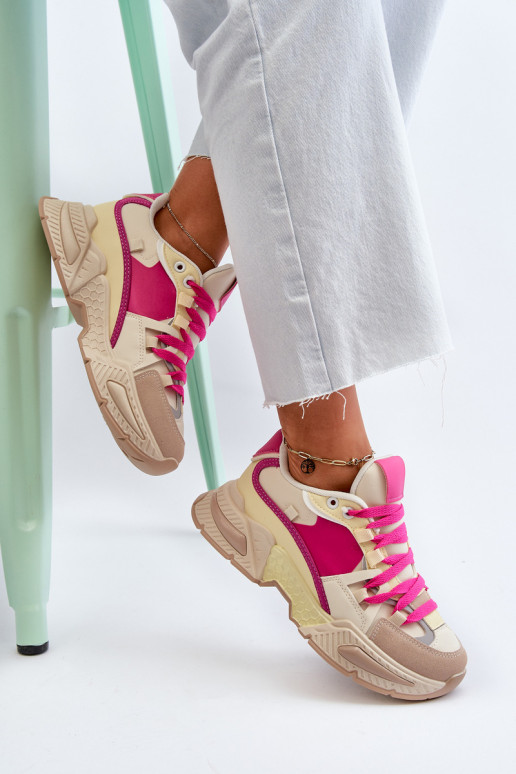 Snekersy   su masyviu padu rožinės spalvos Peonema Snekersy   su masyviu padu rožinės spalvos Peonema