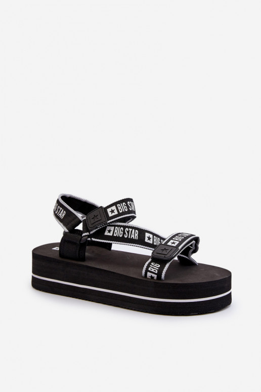 Moteriškos basutės su platforma Big Star NN274A525 juodos spalvos
