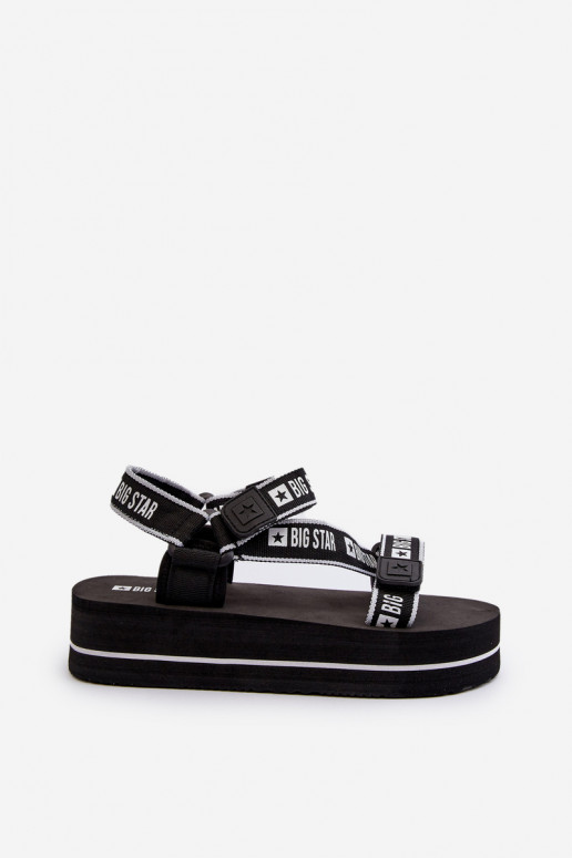 Moteriškos basutės su platforma Big Star NN274A525 juodos spalvos