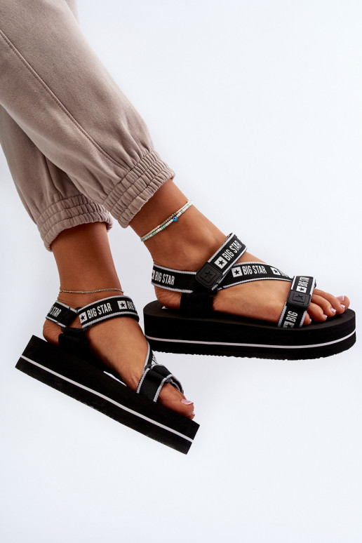 Moteriškos basutės su platforma Big Star NN274A525 juodos spalvos