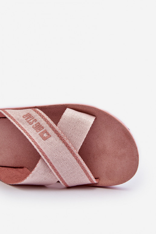 Moteriškos šlepetės Big Star NN274A058 rožinės spalvos