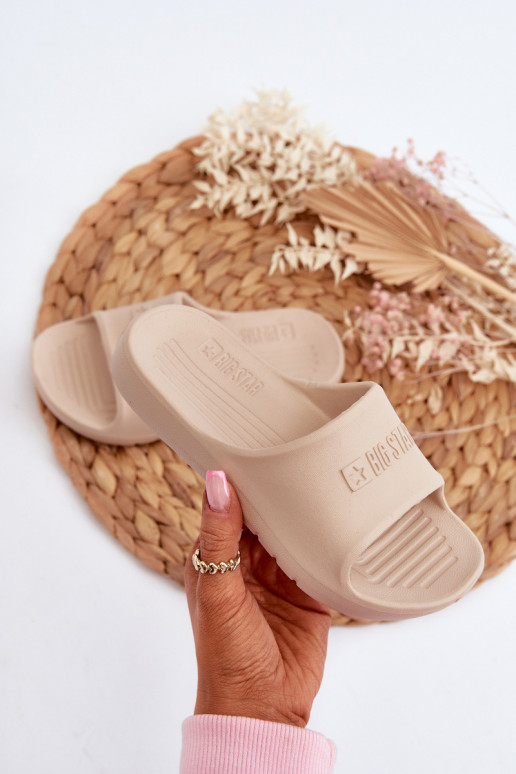 Lengvos šlepetės Vaikiški Big Star NN374559 smėlio spalvos Lengvos šlepetės Vaikiški Big Star NN374559 smėlio spalvos