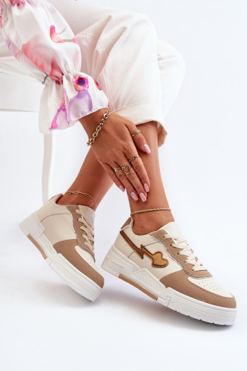 Sneakers modelio batai   su platforma smėlio spalvos Zeparine 2