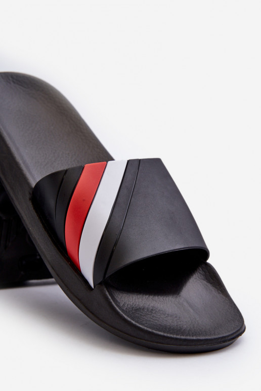 Klasikinio modelio Lengvos vyriškos šlepetės juodos spalvos Bemostom