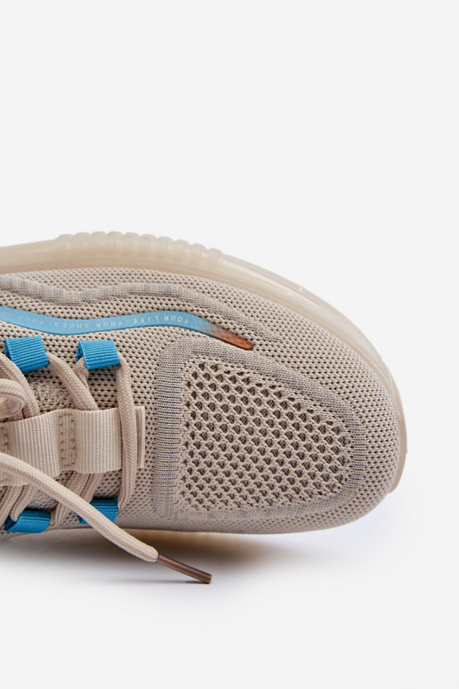 sportiniai bateliai  HI-POLY SYSTEM Big Star NN174452 smėlio spalvos sportiniai bateliai  HI-POLY SYSTEM Big Star NN174452 smėlio spalvos