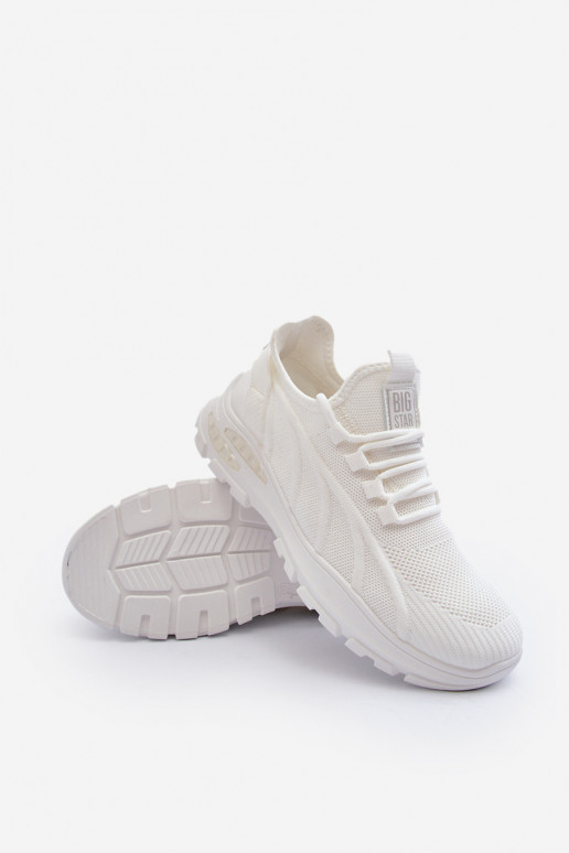 Sneakers modelio batai  HI-POLY SYSTEM Big Star NN174468 baltos spalvos Sneakers modelio batai  HI-POLY SYSTEM Big Star NN174468 baltos spalvos