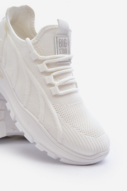Sneakers modelio batai  HI-POLY SYSTEM Big Star NN174468 baltos spalvos Sneakers modelio batai  HI-POLY SYSTEM Big Star NN174468 baltos spalvos