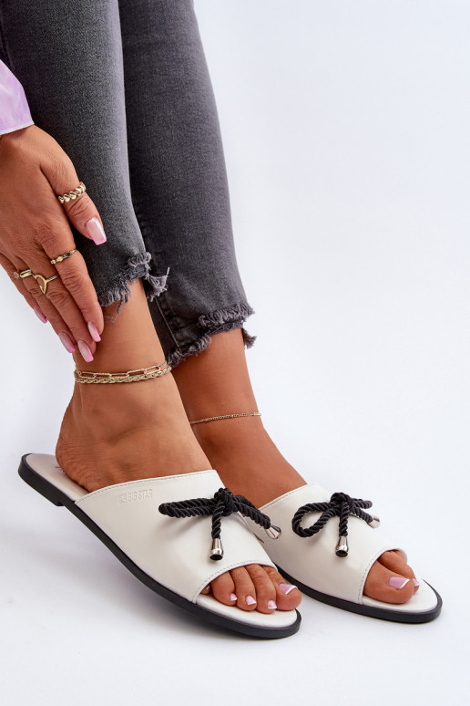 Moteriškos šlepetės Eko   Big Star NN274067 baltos spalvos