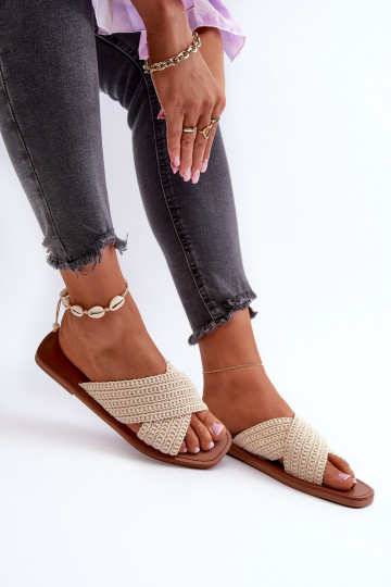 Šlepetės  Big Star NN274078 smėlio spalvos 2