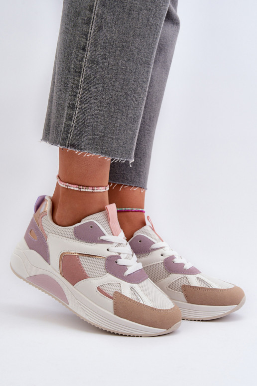 Sneakers modelio batai   su platforma Violetinės spalvos Lenivia Sneakers modelio batai   su platforma Violetinės spalvos Lenivia